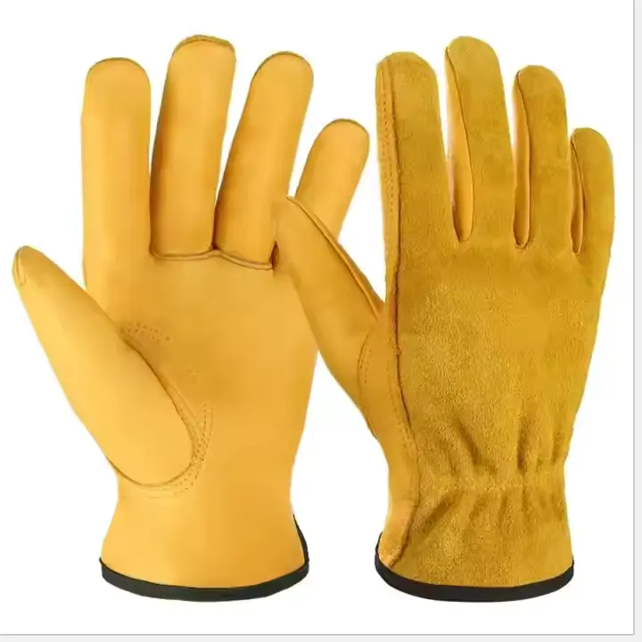 Leather Safety Work Hand Protection Gloves